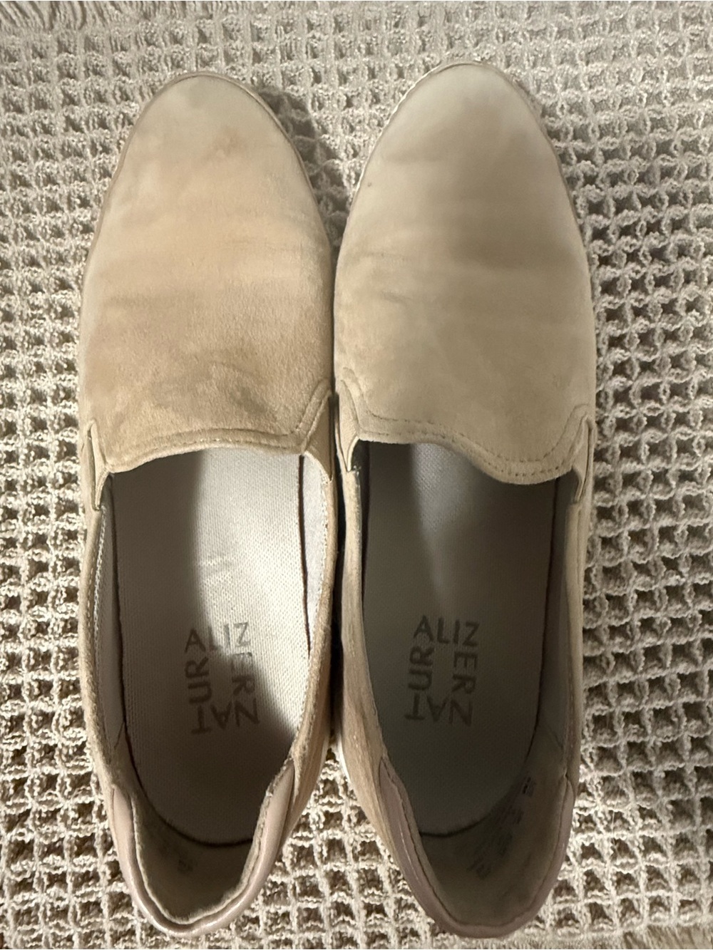 95. Naturalizer Marianne Women's Slip-On Suede Sneakers in Beige 8M